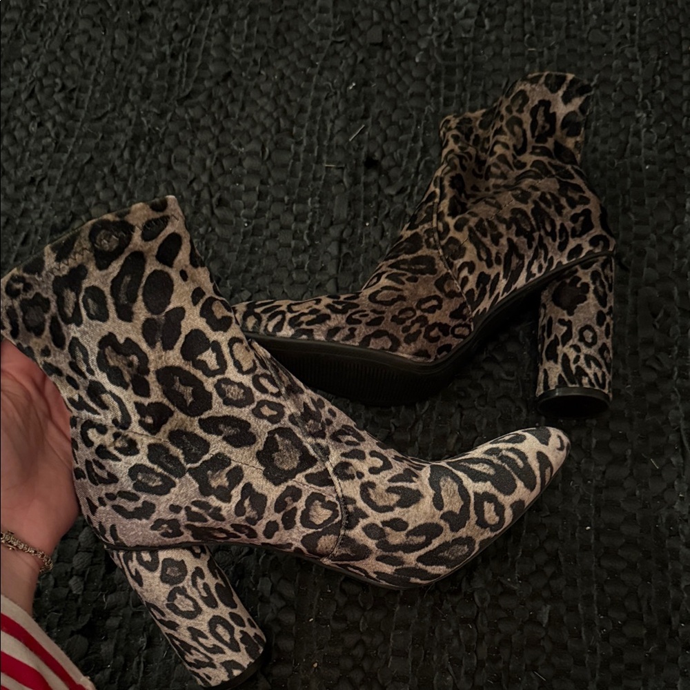 Leopard Print Ankle Boots